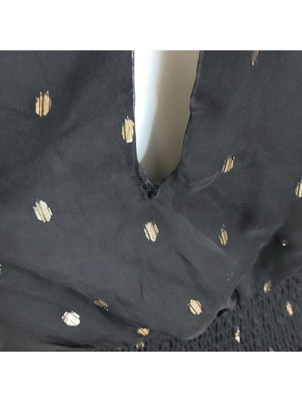 NWOT NSR Metallic Dot Jumpsuit Smocked Waist - Picture 10 of 13